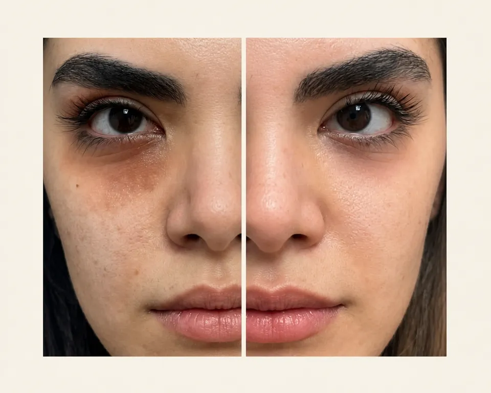 جوانسازی صورت و زیرچشم، قبل و بعد در کلینیک زیبایی لمون، توسط دکتر غفوری