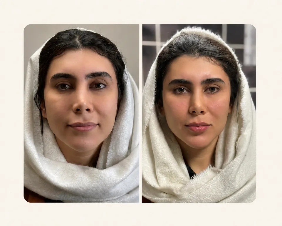 لیفت میدفیس، قبل و بعد در کلینیک زیبایی لمون، توسط دکتر هواسی
